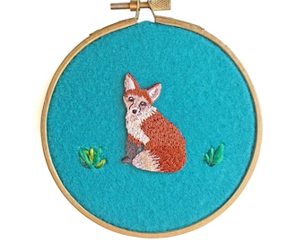 Forest Fox and Flora Felt Wall Hanging