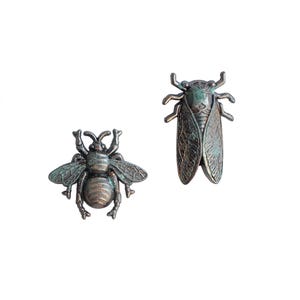 Antiqued Metal Insect Magnets