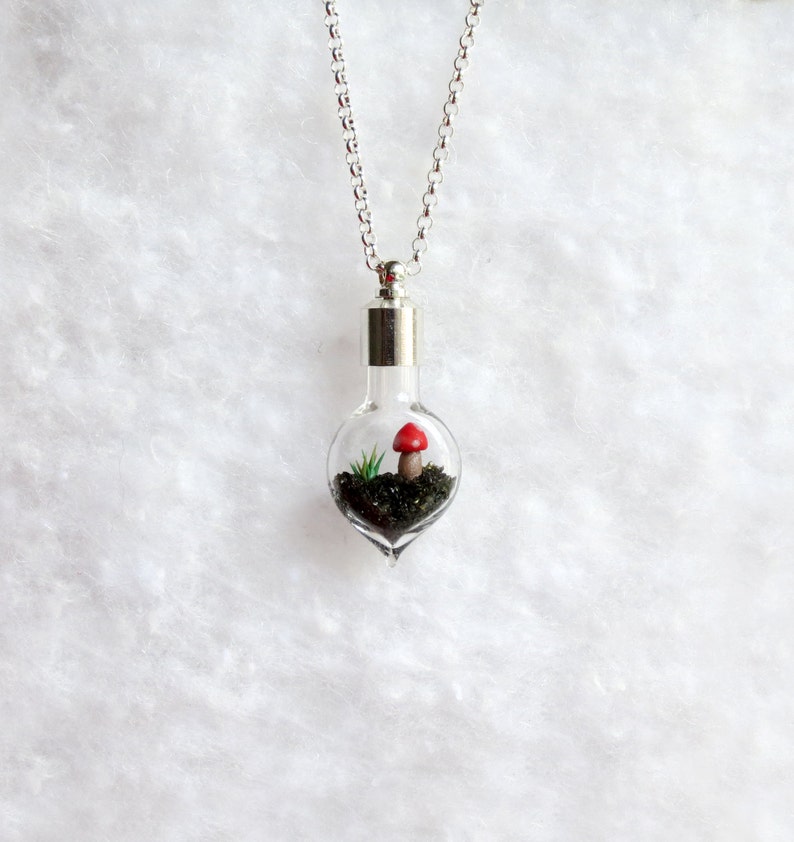 Terrarium Jewelry Terrarium Necklace Botanical Necklace Etsy