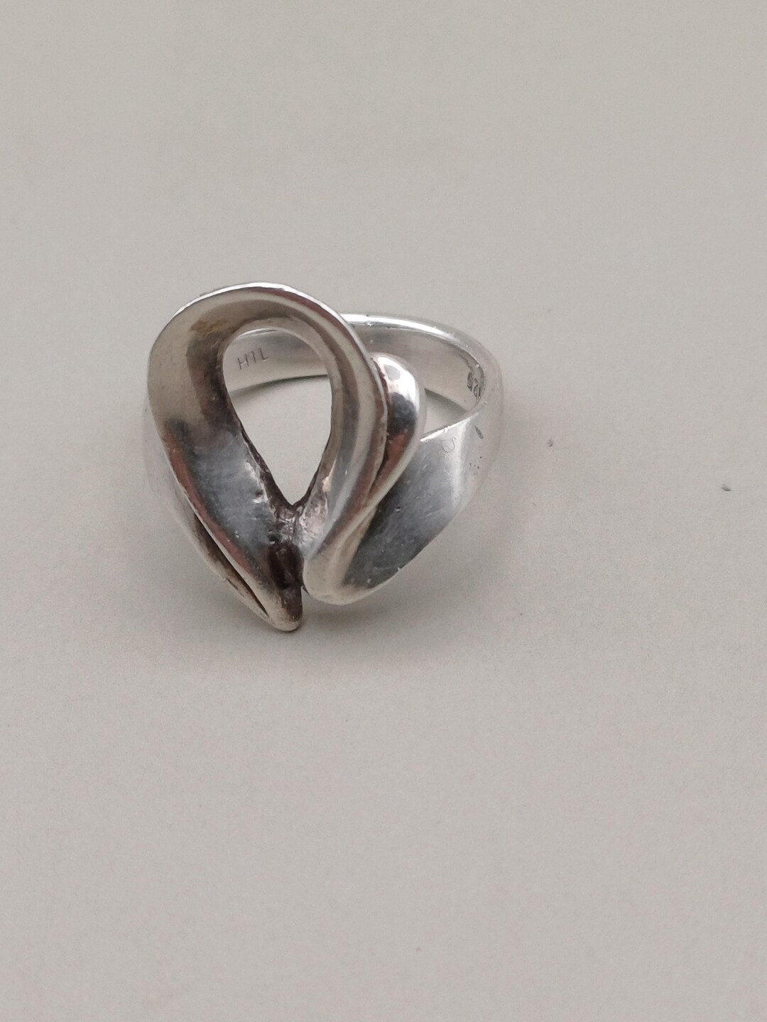 Leth Rings Vintage Modernist Danish Sterling Silver Ring by Heinitz & Leth - Size ...