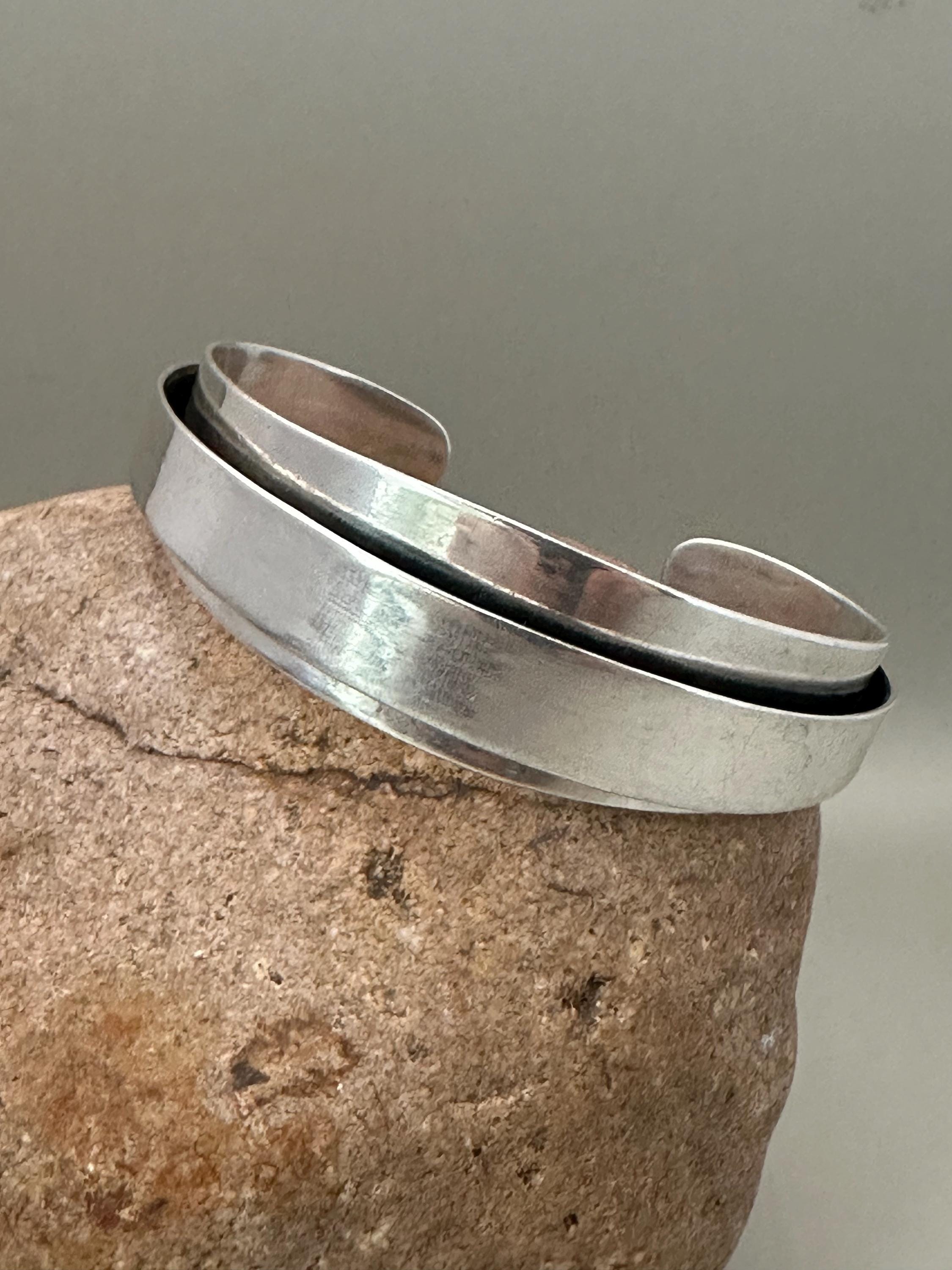 ヴィンテージ JSF Taxco メキシコ スターリング シルバー バングル ヴィンテージメキシカン925シルバーカフブレスレット - Taxco TC-45