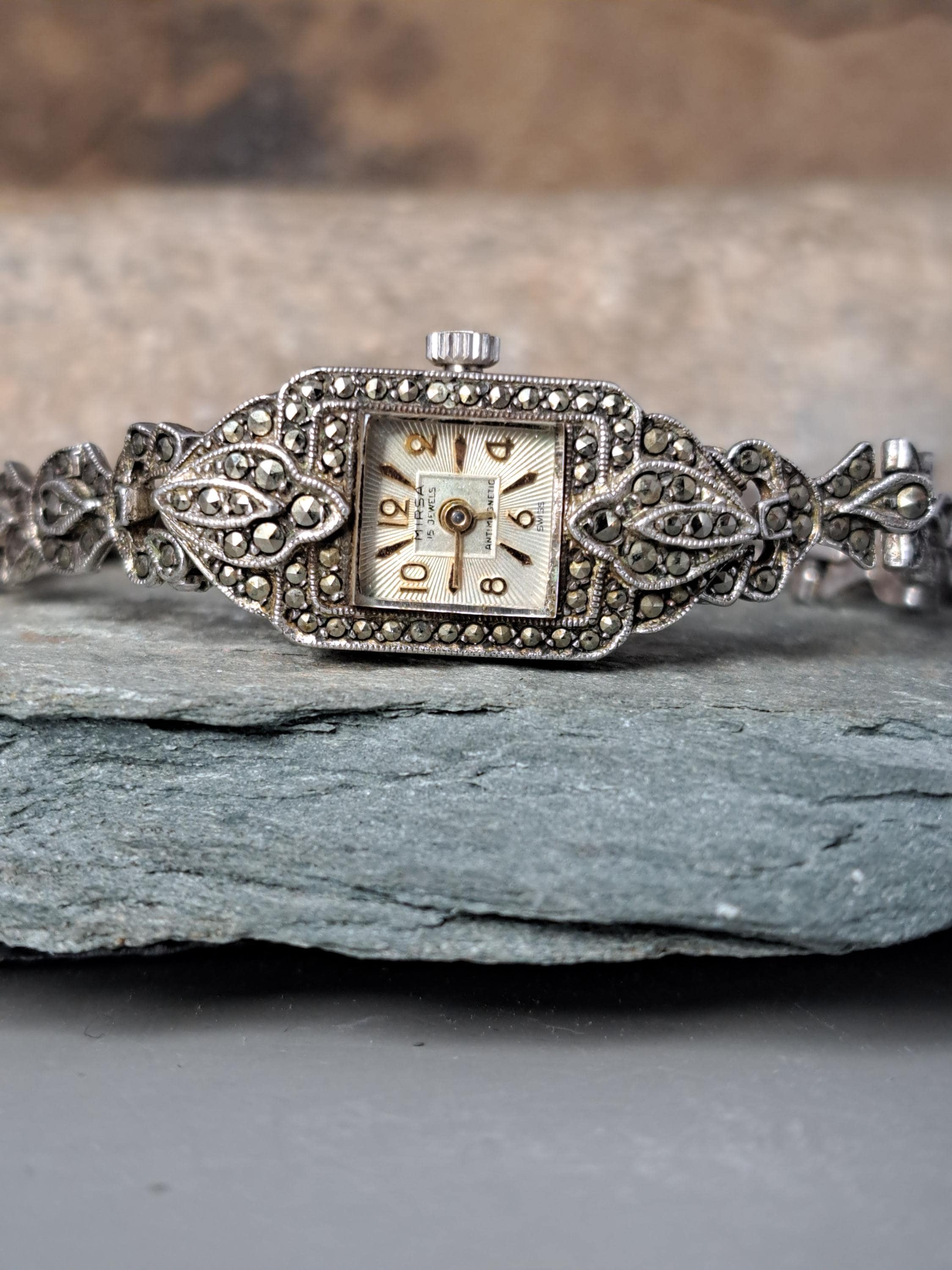 Marcasite watch - Etsy 日本