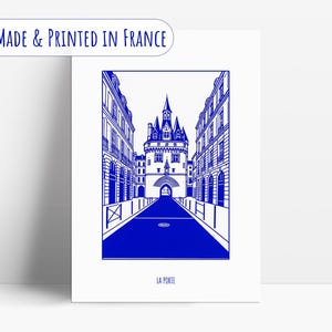 Bordeaux - La Porte - Manifesto classico su carta opaca