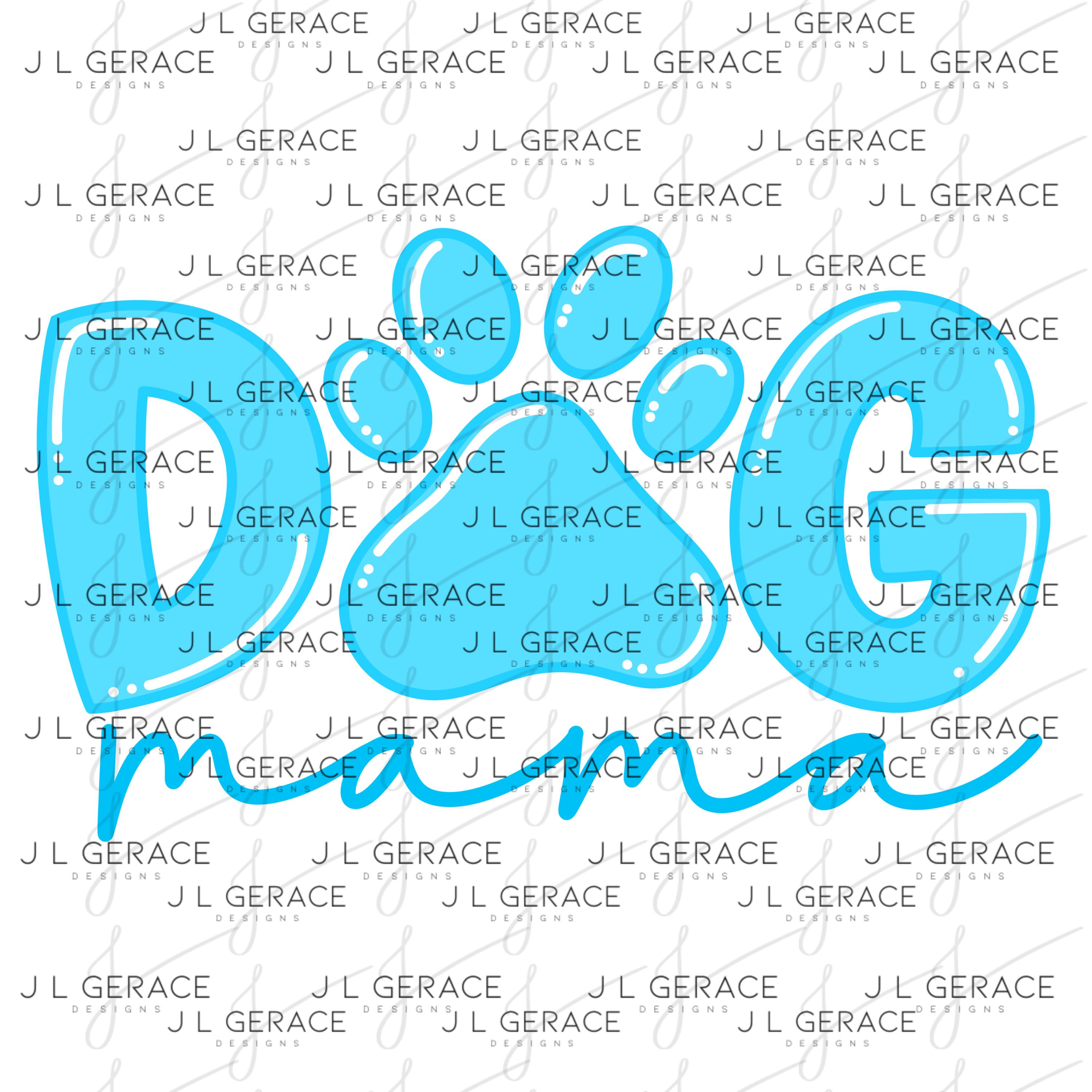 Dog Mama PNG Clipart Sublimation PNG Blue Dog Mom Paw Print Design - Etsy