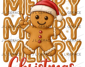 Gingerbread Man-kerst, png | Clipart kerstkoekjes (digitale download)