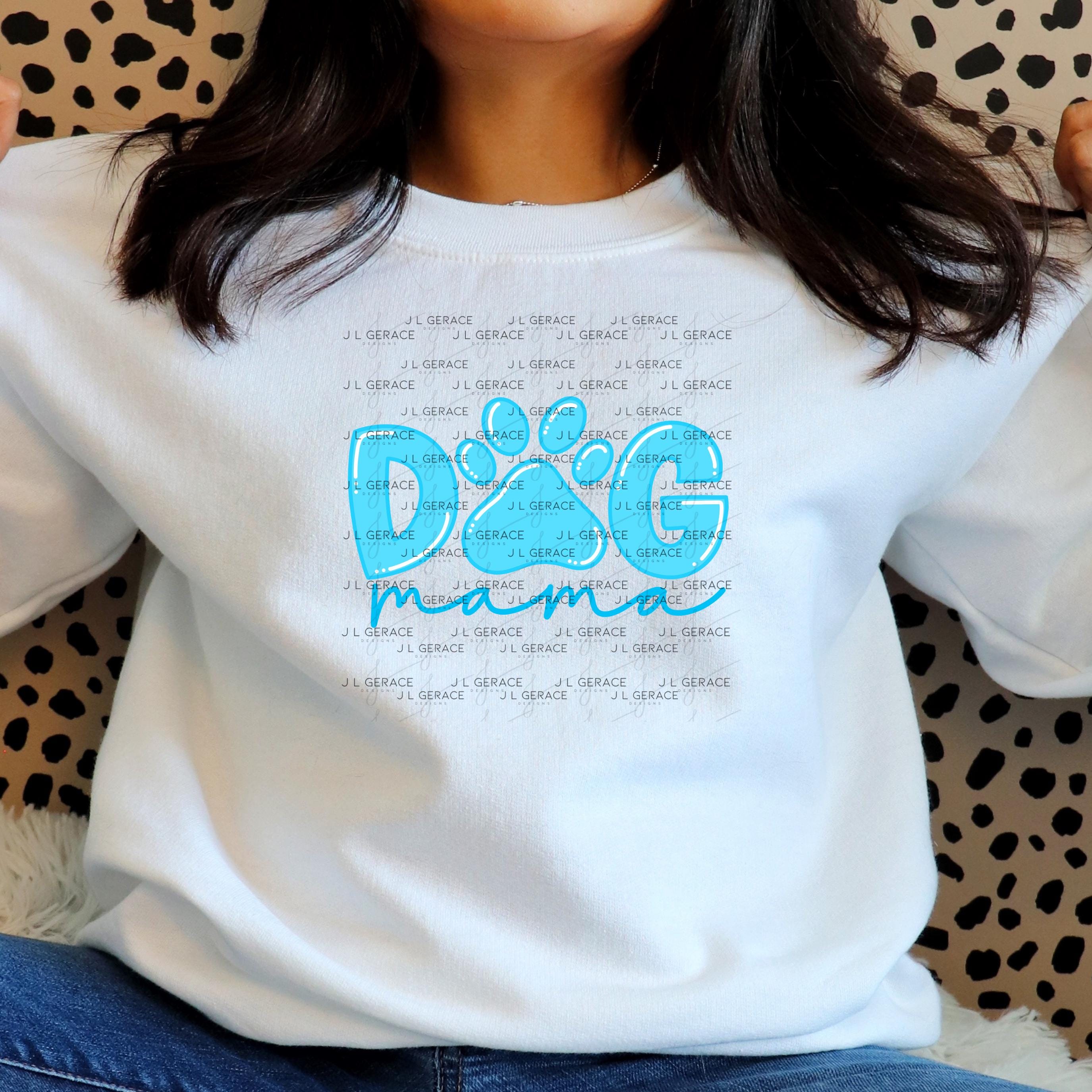 Dog Mama PNG Clipart Sublimation PNG Blue Dog Mom Paw Print Design - Etsy