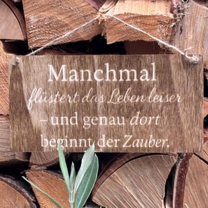 Beautiful wooden sign with a loving saying