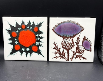 Vintage Tile Ann Wynn Reeves / Kenneth Clarke Wine Bottles 1966 - Etsy