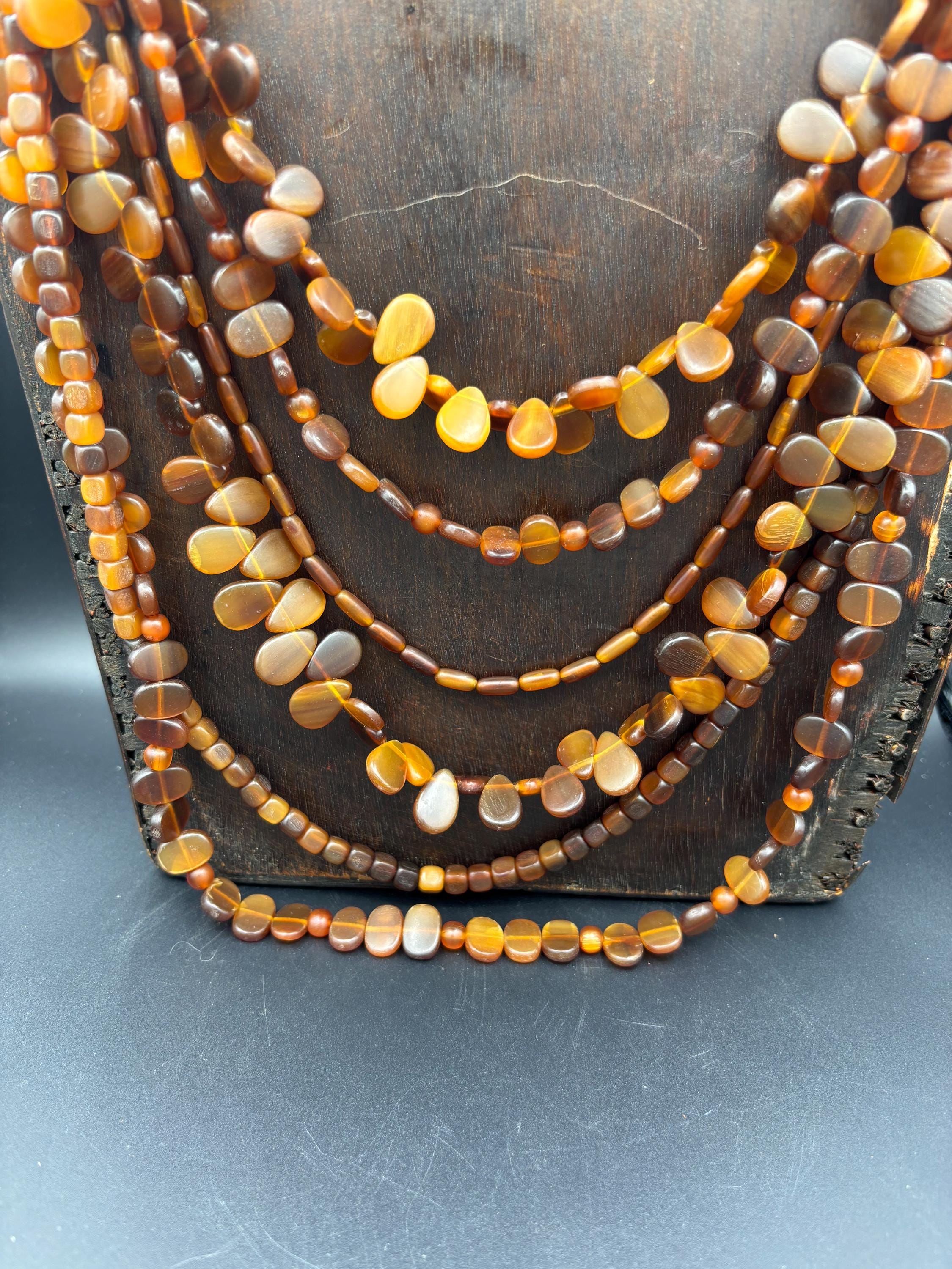 Chan Luu Floral Beaded Belt - Brown Tachi Beaded Belt – Lost Calf main image 2