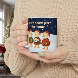 Duck Christmas Mug: Winter Pun Gift, Holiday Coffee Cup