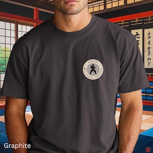Ninjutsu Martial Arts T-Shirt: Stealth Emblem, Kanji Design