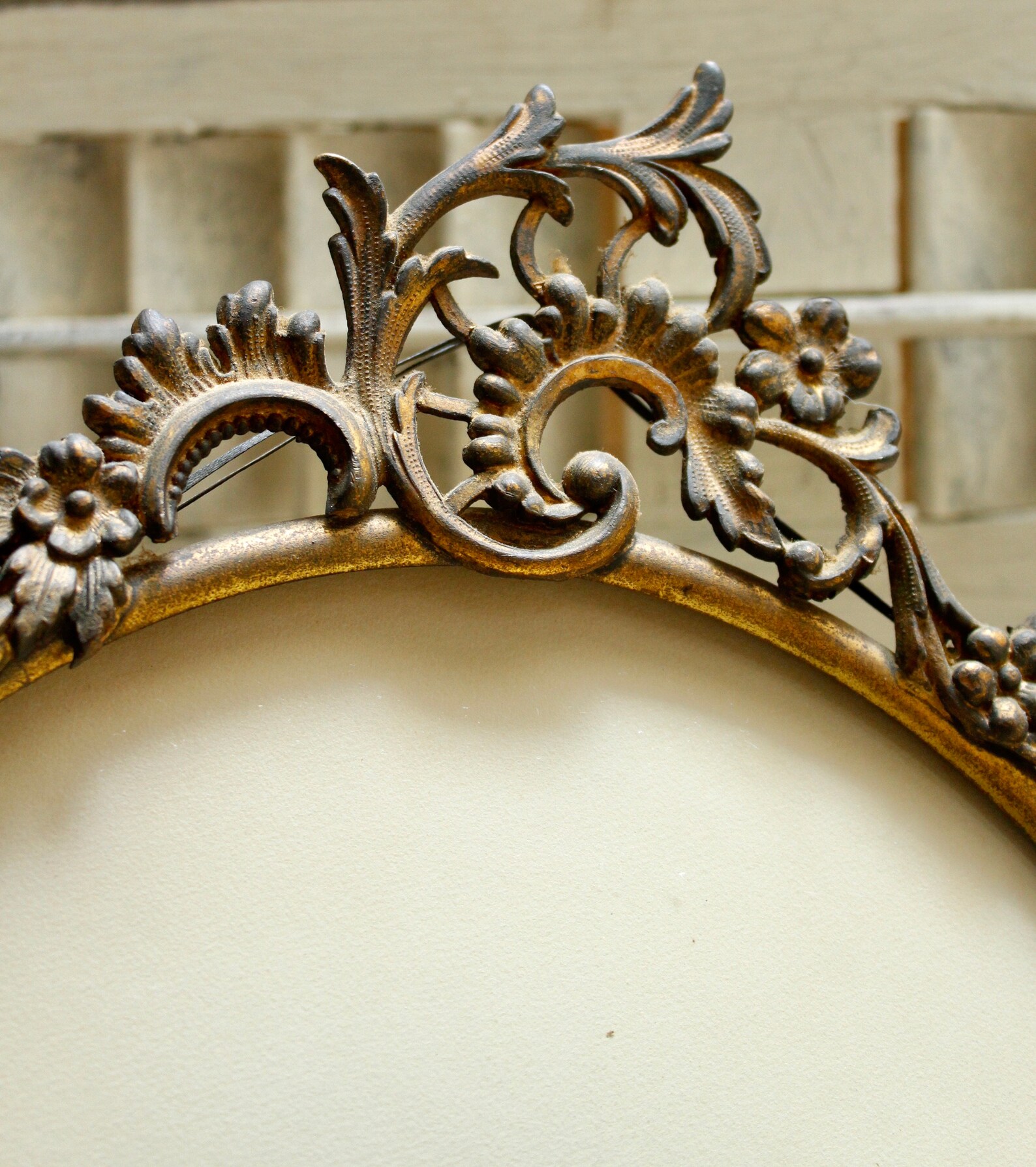 Antique Metal Oval Picture Frame With Original Victorian Etsy