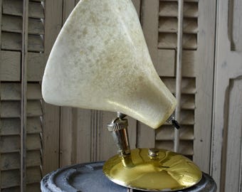 Vintage Lightcraft glasfiberlampa: Modern konfettiskärm från mitten av århundradet