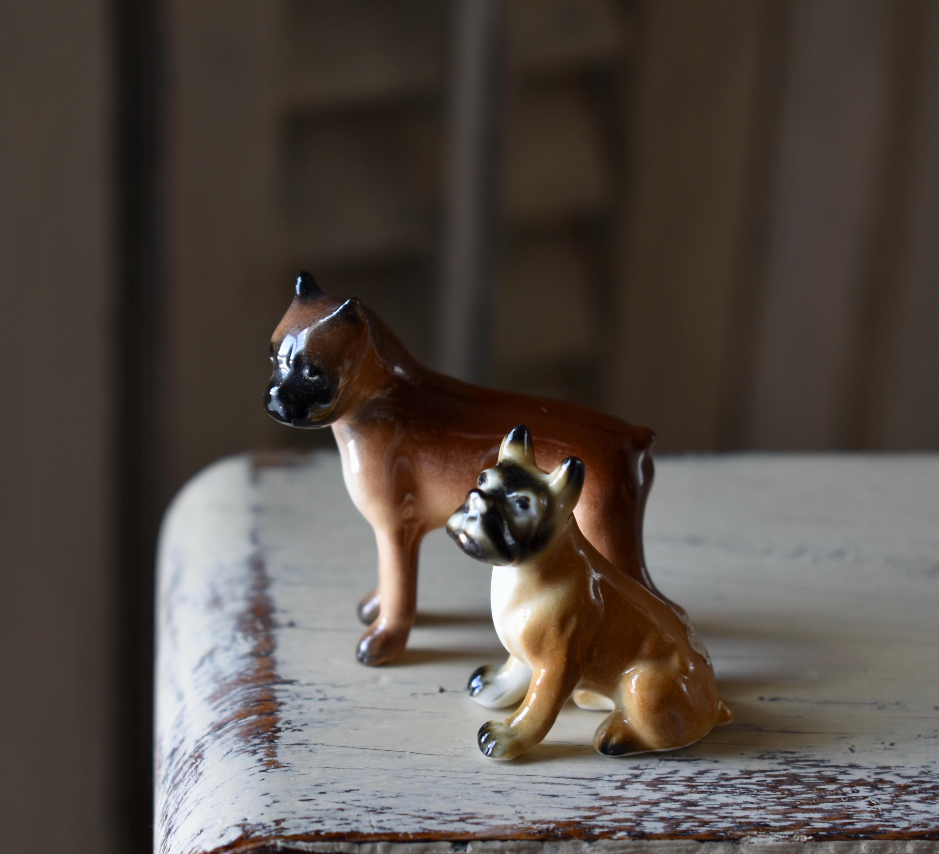 Vintage Dog Figurines: Collectible Japan Ceramic Set-collectible