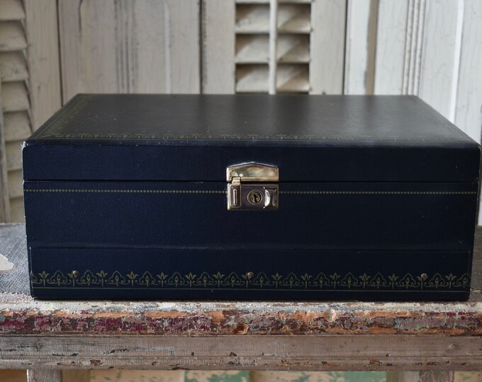 Extra Large Vintage Jewelry Box, Jewelry Storage, Jewelry Organizer Box