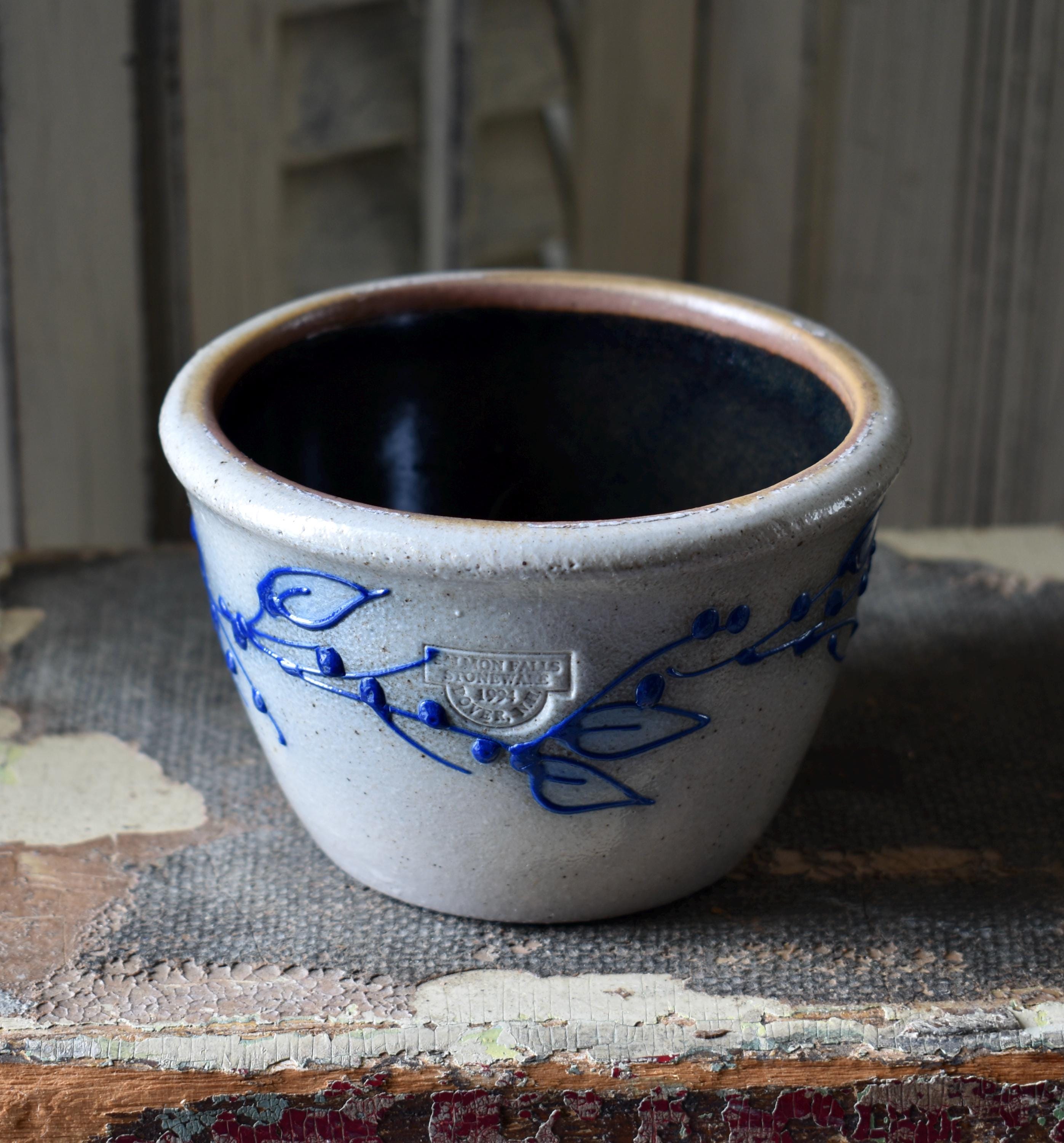 Salmon Falls Pottery, Stoneware Bowl, Earthenware Pottery, Blue