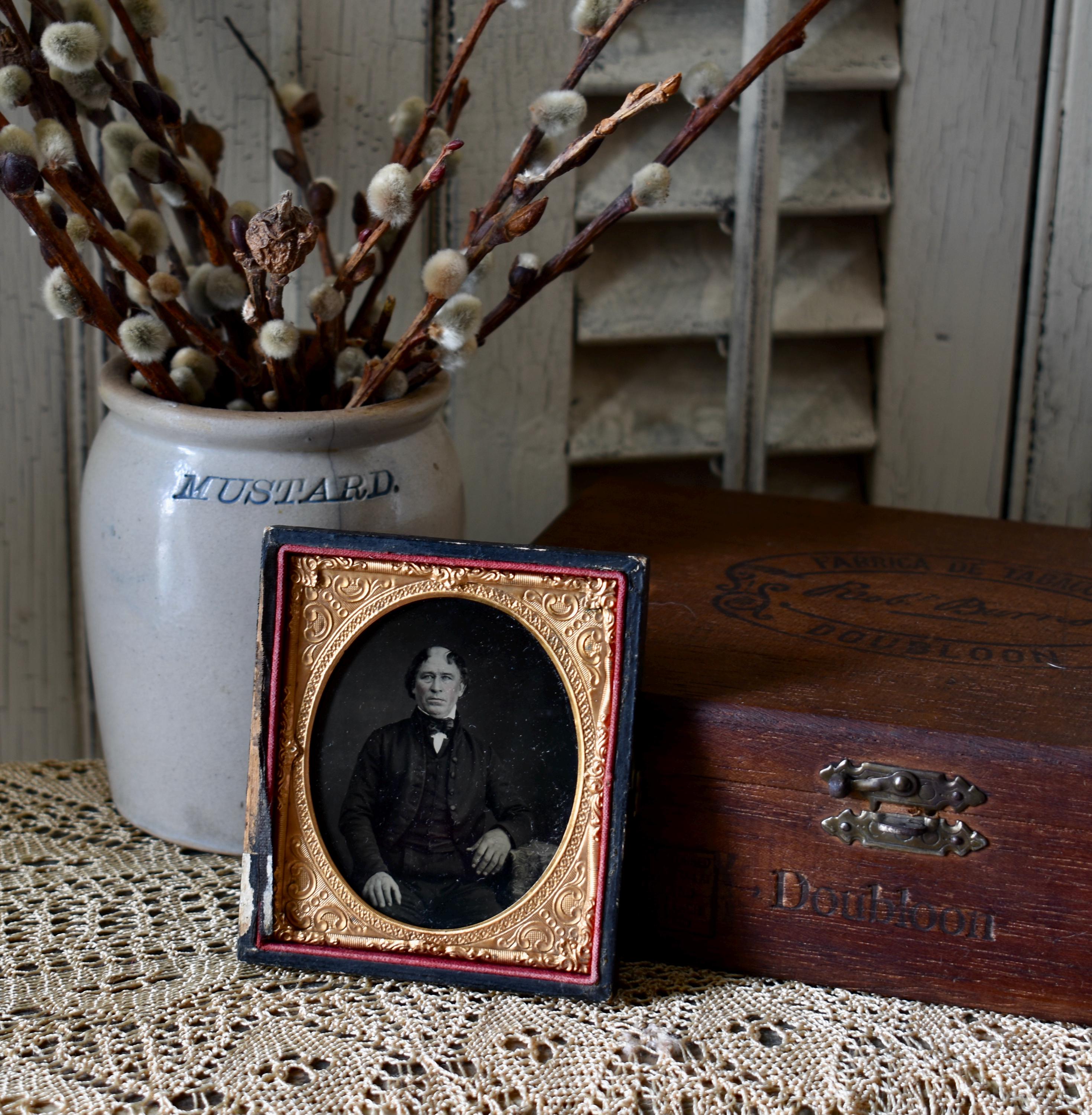 アンティークフォト　アンブロタイプ　女性 アンティークフォト アンブロタイプ 女性