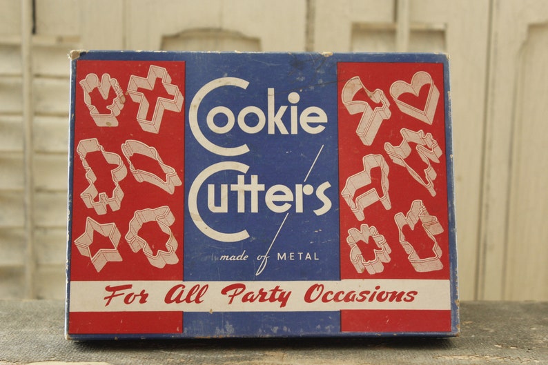 Vintage metal cookie cutters