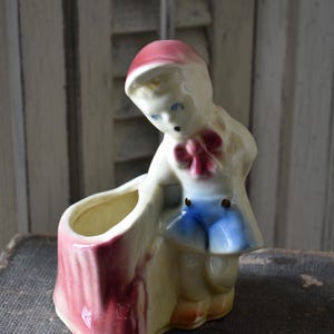 Vintage Shawnee Pottery Shy Boy Planter: Mid-Century Modern USA-Art Pottery