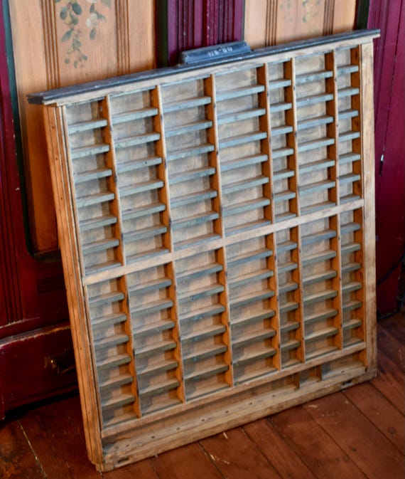 Antike Drucker Typ Schublade: Extra Groes Cubby Regal, Bro Artefakt -  Etsy.de