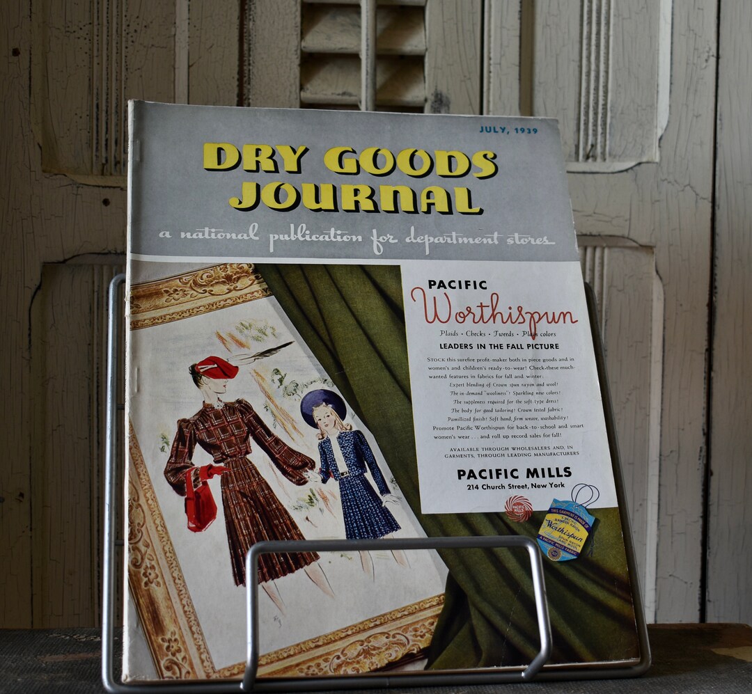 Vintage Magazine dry Goods Journal 1939 Lingerie and Fabrics, Bra's and