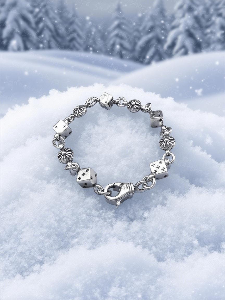 Chrome Hearts Dice Cross Bracelet - Etsy