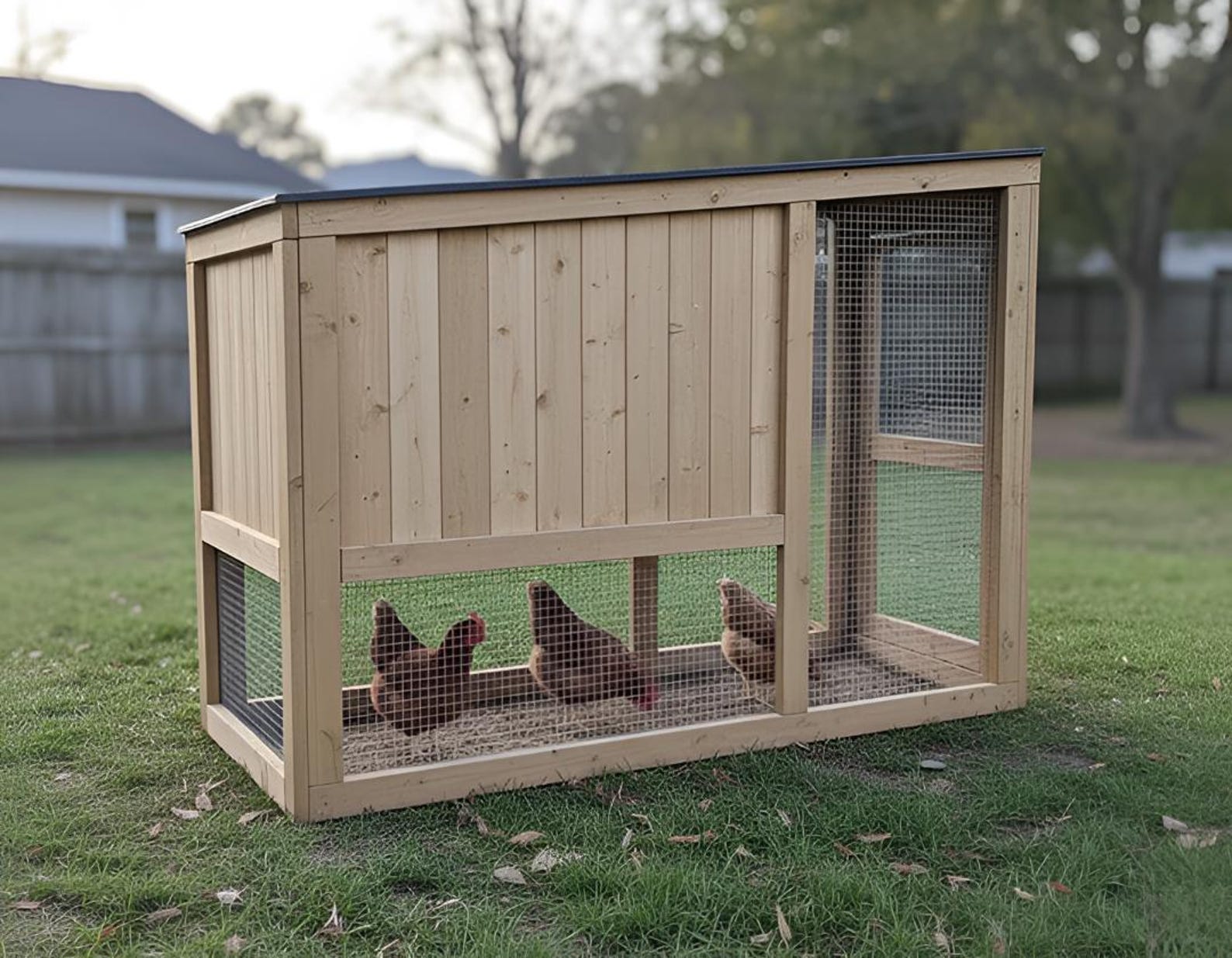 DIY Wood Outdoor Small Chicken Coop Build Plan: Backyard Poultry House ...