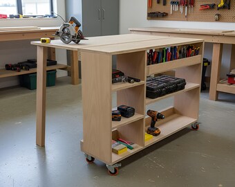 Klappbare Werkbank Bauplan: DIY Holzarbeitstisch PDF Download