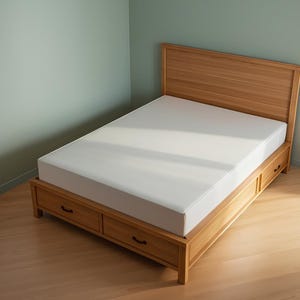 Queen bed frame with Drawers build plan, Woodworking plans, Minimalist bed frame, Modern bed frame, Storage bed, PDF File _ instant Download