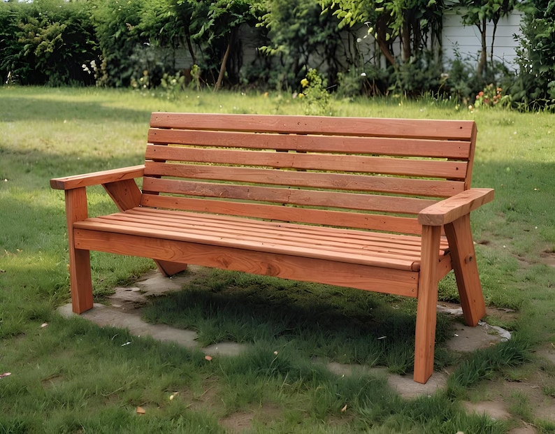 Bauplan für eine Holzbank zum Selbermachen: Einfache Gartenbank für draußen (PDF-Datei) Bild 1