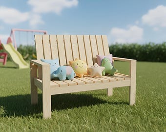 DIY Outdoor Lounge Bank Bauplan: Kinder Terrasse Holzbearbeitung Projekt (PDF-Datei)