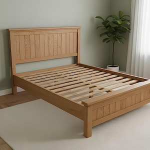 DIY kingsize boerderij bedframeplan: slaapkamermeubilair houtbewerkingsplan (pdf-download)