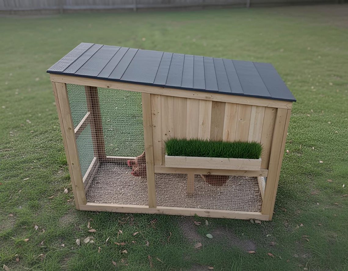 DIY Wood Outdoor Small Chicken Coop Build Plan: Backyard Poultry House ...
