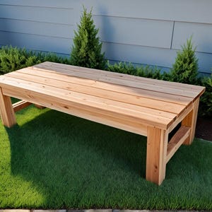 DIY Cedar Outdoor Bench build plan, Woodworking plans, Outdoor bench plan, Garden bench plan, Patio furniture, Wooden bench, PDF Download
