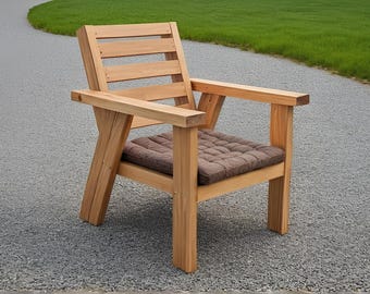 Plano para construir una silla de exterior: Muebles de patio en madera (Descarga en PDF)