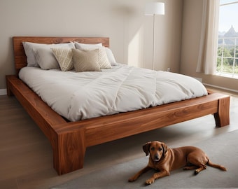 クイーンサイズプラットフォームベッドフレームプラン：木工プラン