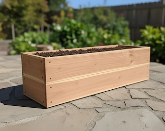 DIY Wooden Cedar Planter Box Build Plan: Outdoor Garden Patio Project PDF Download