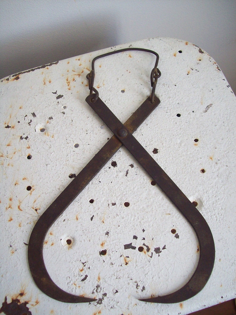 Antique metal ice tongs collectable primitive decor Etsy