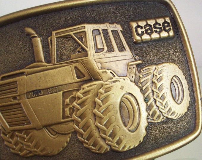 Vintage Belt Buckle JI CASE 2870 Tractor 1976 to 1979 Dahlke Co