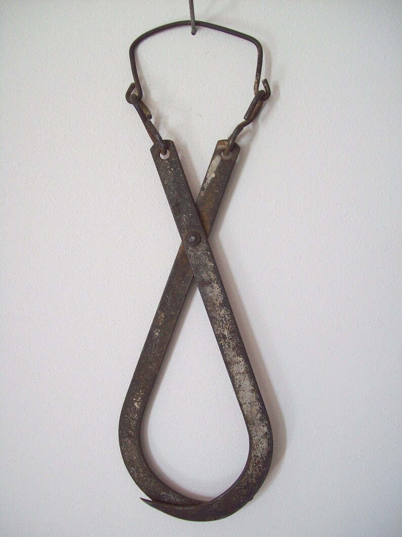 Antique metal ice tongs collectable primitive decor Etsy