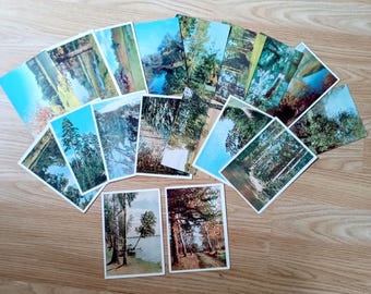 Vintage Old Russian Soviet Postcards 17 Nature Views of the Moscow Region Podmoskovye 1960's USSR
