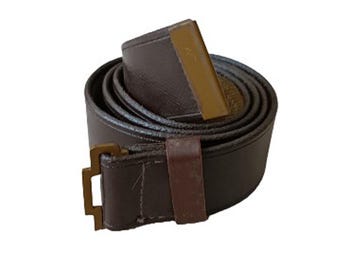 Vintage Soviet Military Style Belt Brown No Buckle 1980's Russian Original