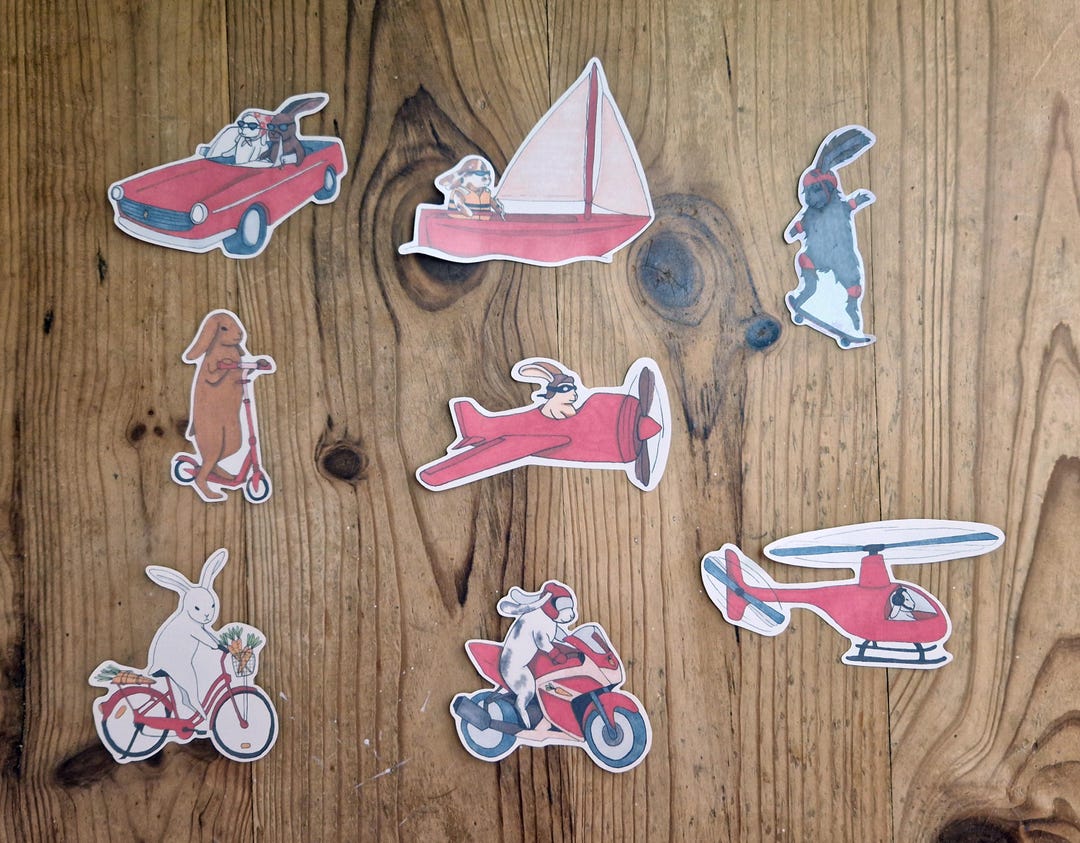 Rabbit Stickers - Etsy