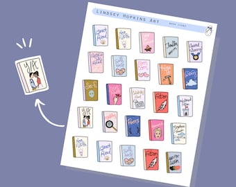 Book Icon Booktok  Planner Sticker Sheet // Journal Calendar Sticker Kiss Cut sheet