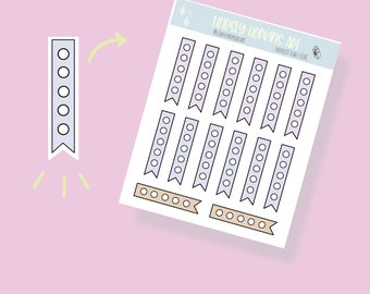 CHECKLIST FLAGS - LILAC / To Do List/  Planner Sticker Sheet /Bullet Journal Calendar Sticker Kiss Cut sheet