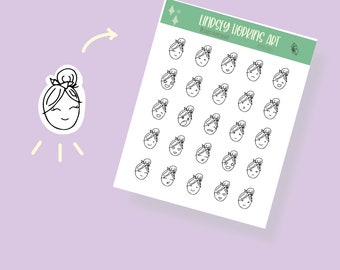 POOR LITTLE PEPPER Face/Moods  Planner Sticker Sheet / Foiled /  Journal Calendar Sticker Kiss Cut sheet