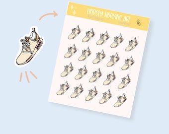 RUNNING SNEAKER Planner Sticker Sheet / Journal Calendar Sticker Kiss Cut sheet