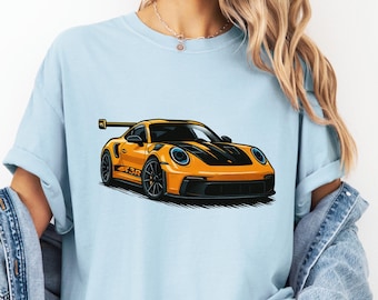 Camiseta de coche deportivo retro: camiseta gráfica de carreras vintage