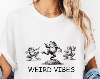Rolig groda grafisk tröja: Weirdcore Cottagecore Meme-tröja