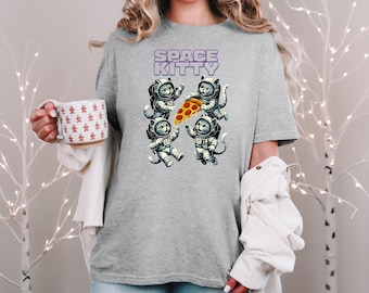 Cats in Space Shirt: Funny Galaxy Graphic Tee, Cat Lover Gift